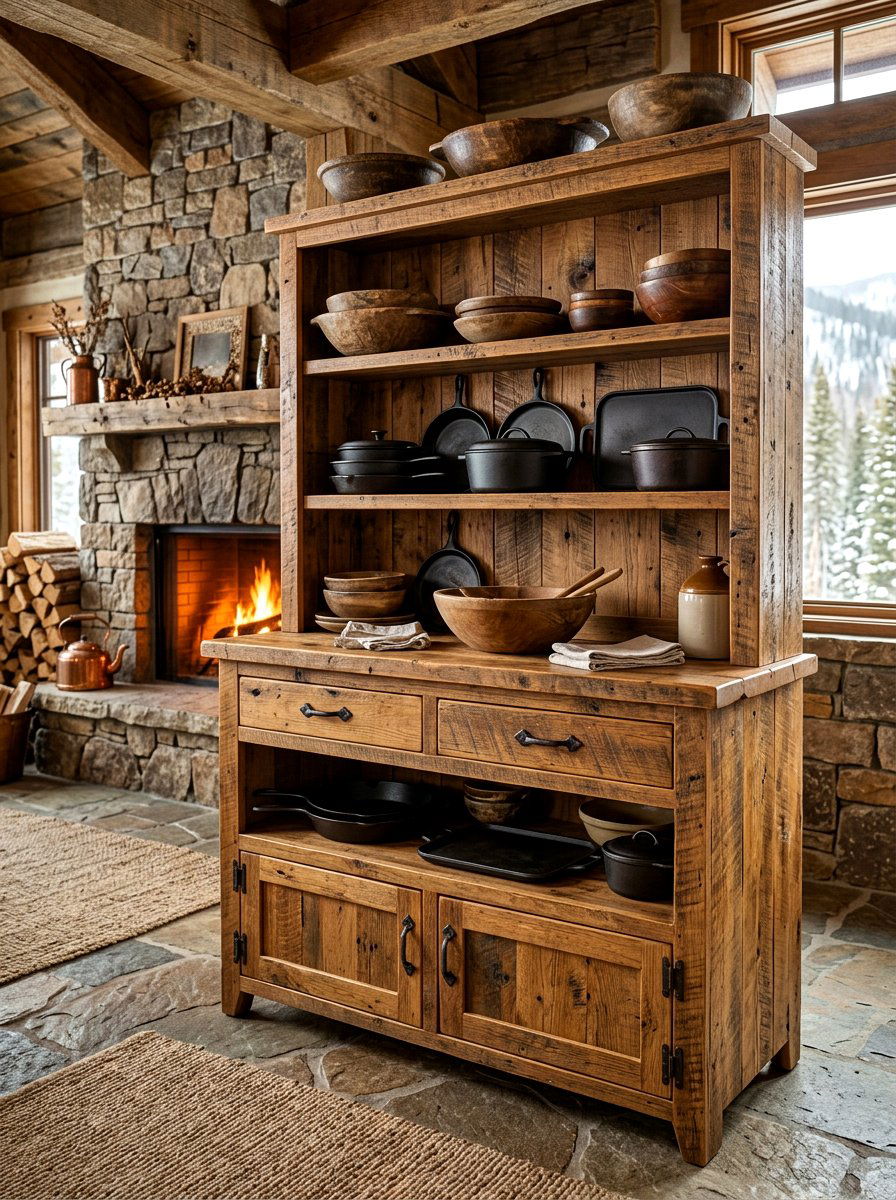 Reclaimed wood kitchen dresser - 30 dresser in kitchen ideas