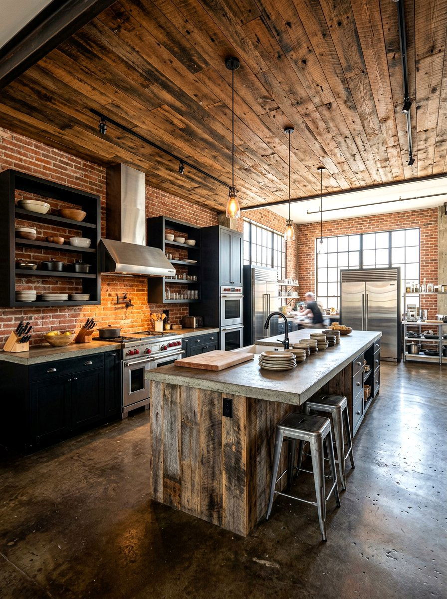 Reclaimed wood plank - 30 ceiling trim ideas
