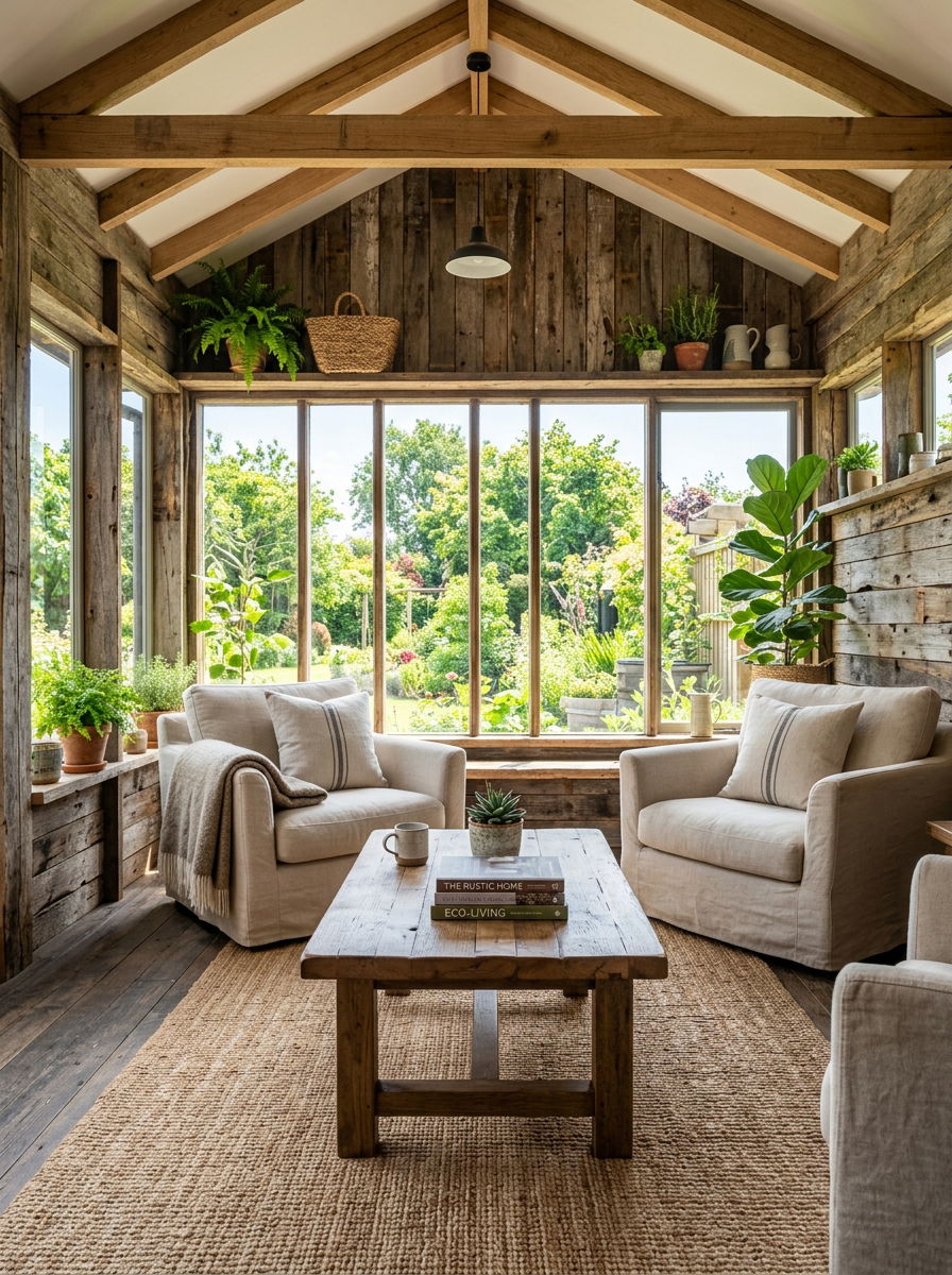 Reclaimed wood sunroom - 30 rustic sunroom ideas