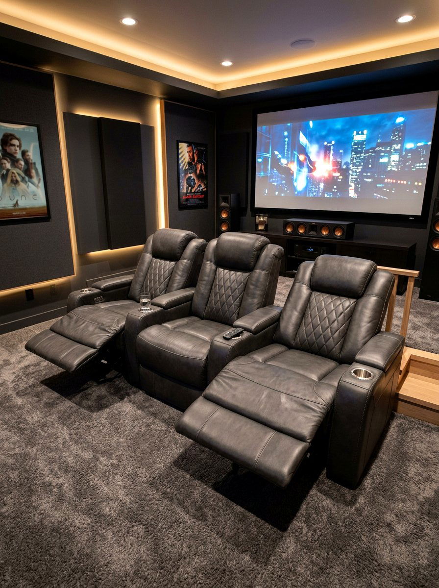 Reclining Leather Sofa - 30 living room furniture ideas
