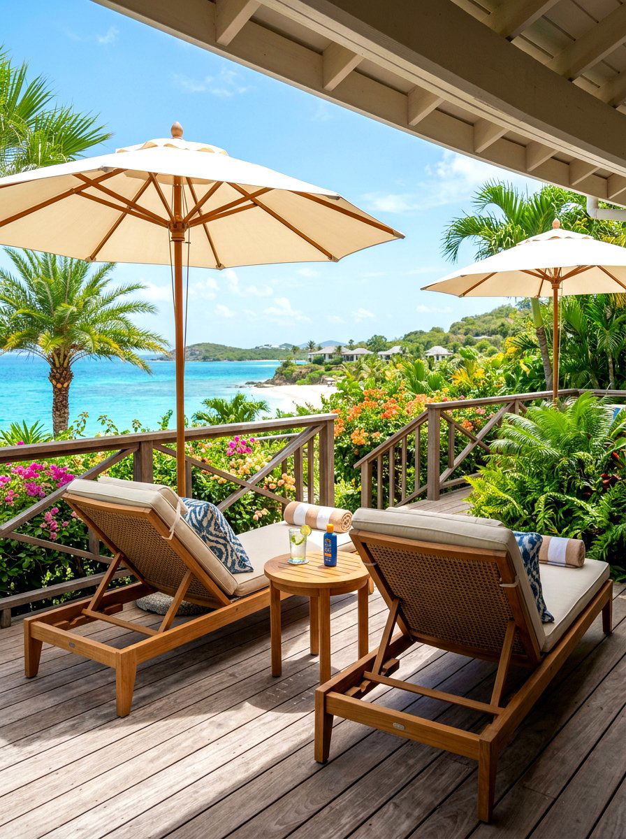 Reclining sun loungers - 30 veranda furniture ideas