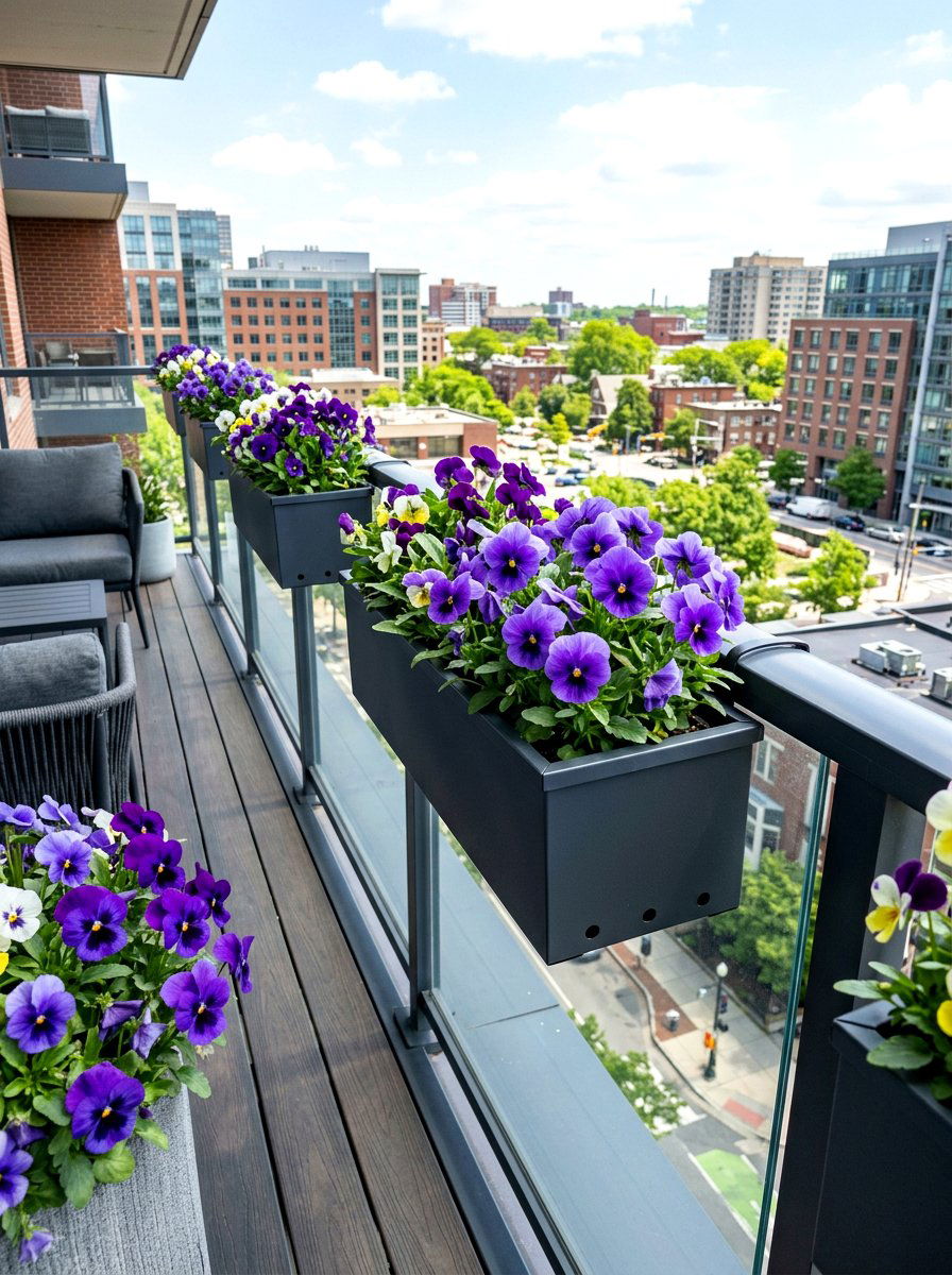 Rectangular Balcony Boxes - 30 modern planter ideas