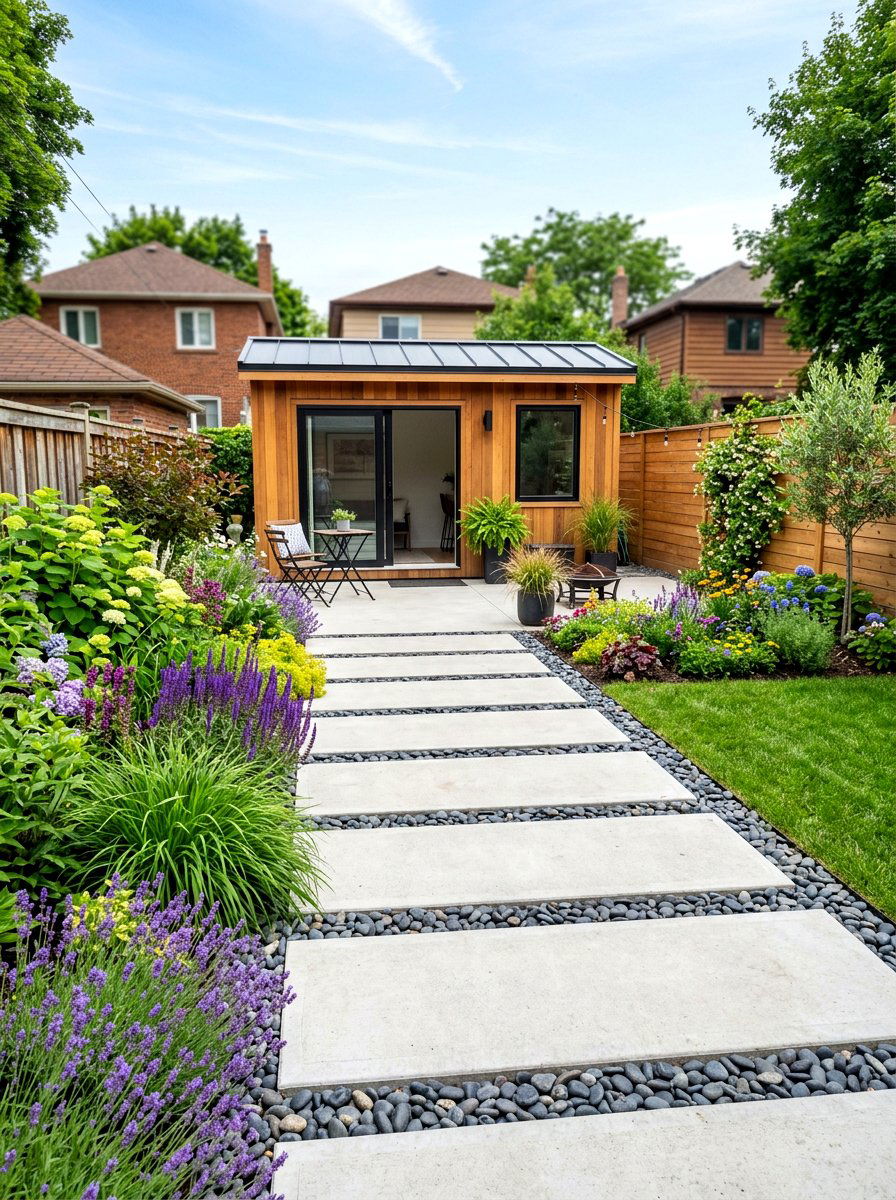 Rectangular Concrete Slab Backyard - 30 concrete patio ideas