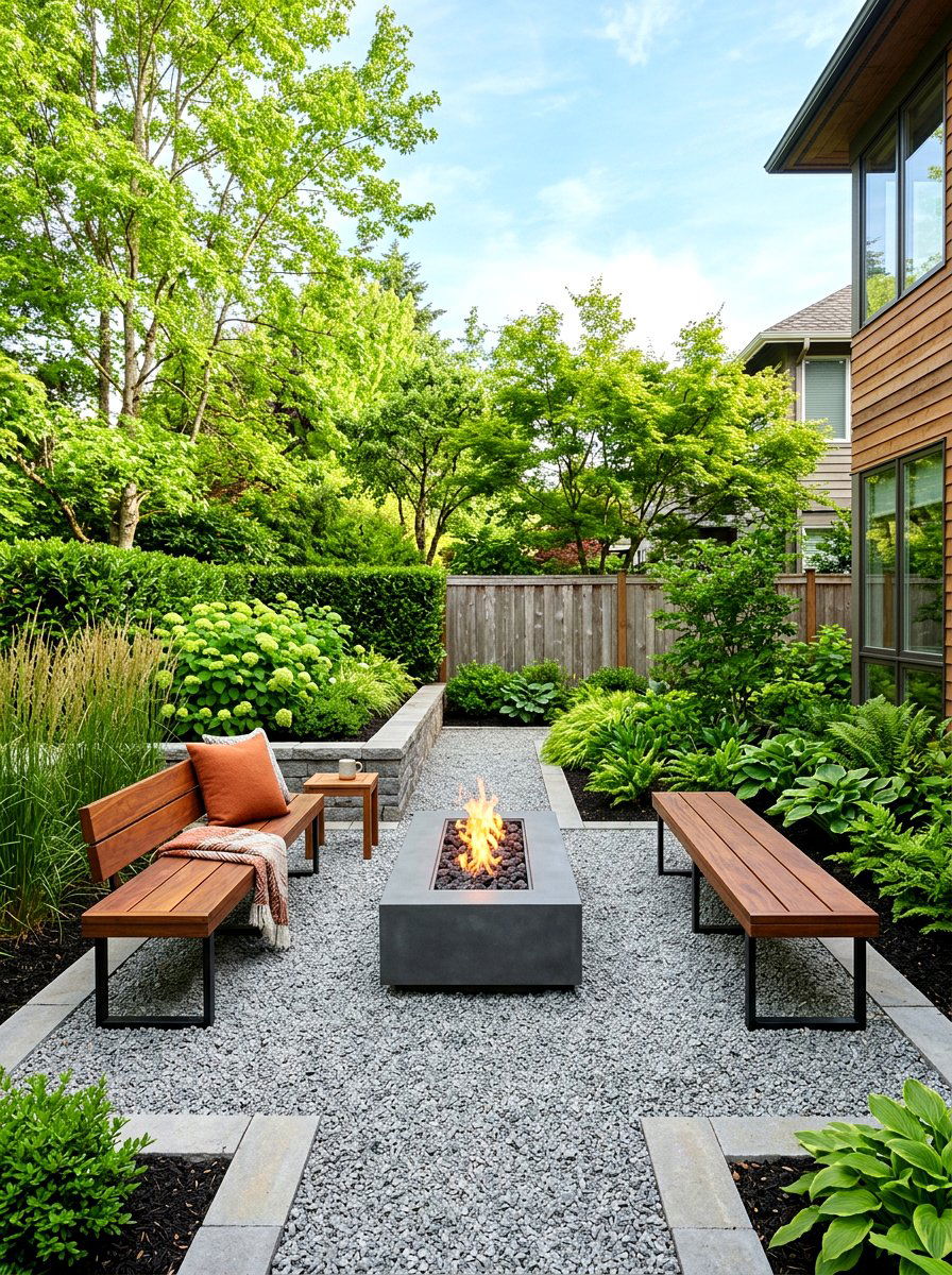 Rectangular Fire Pit Area - 30 fire pit gravel area ideas