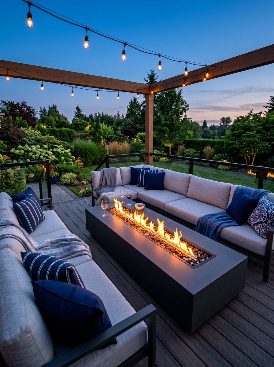Rectangular Fire Table - 30 deck fire table ideas