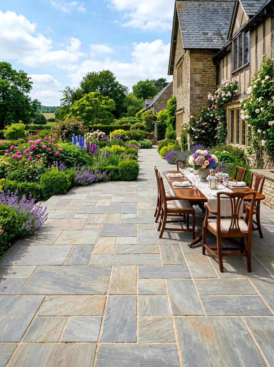 Rectangular Flagstone Pattern - 30 flagstone patio ideas