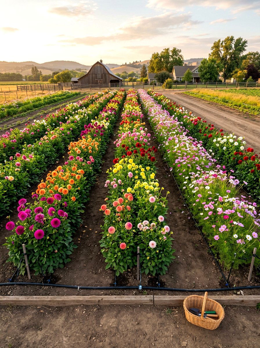 Rectangular Flower Bed Layout - 30 cutting garden layout ideas