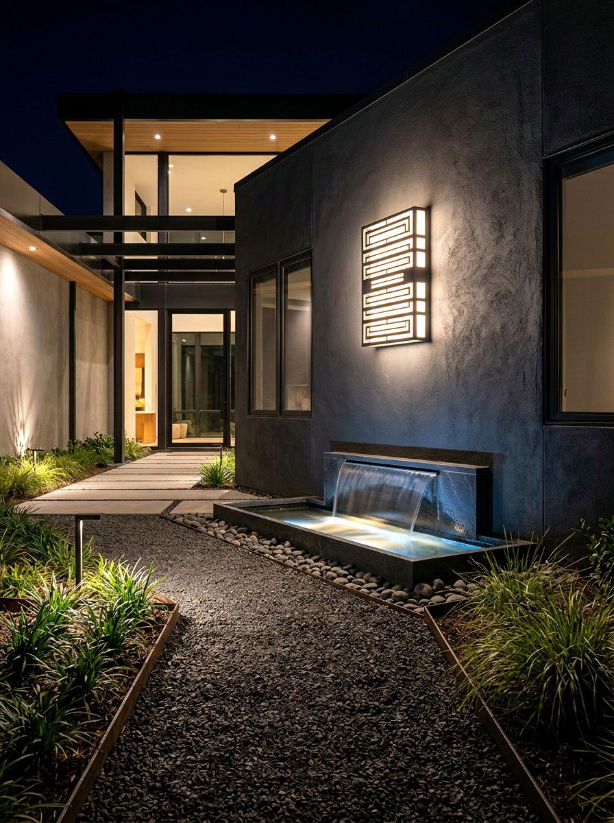 Rectangular Geometric Light - 30 outdoor wall light ideas