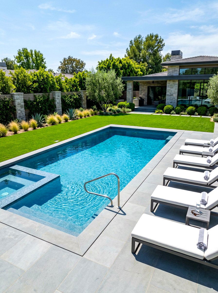 Rectangular Inground Pool - 30 pool ideas
