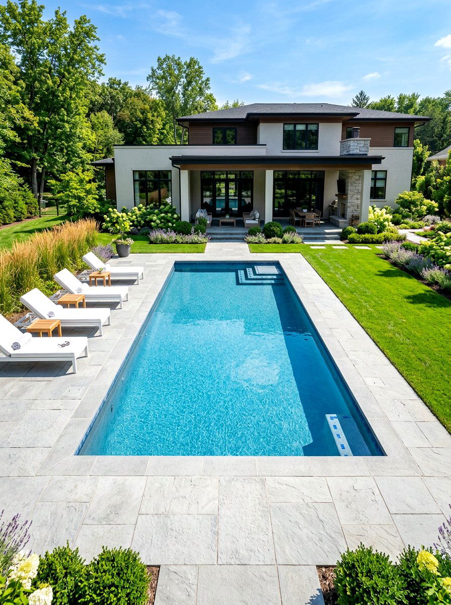 Rectangular Inground Pool - 30 backyard pool ideas
