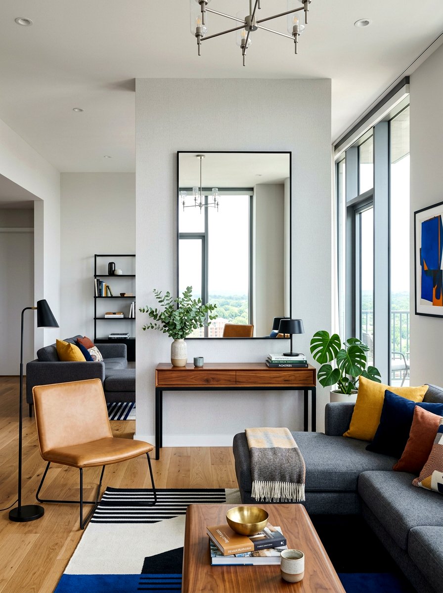 Rectangular Modern Mirror - 30 mantel mirror ideas