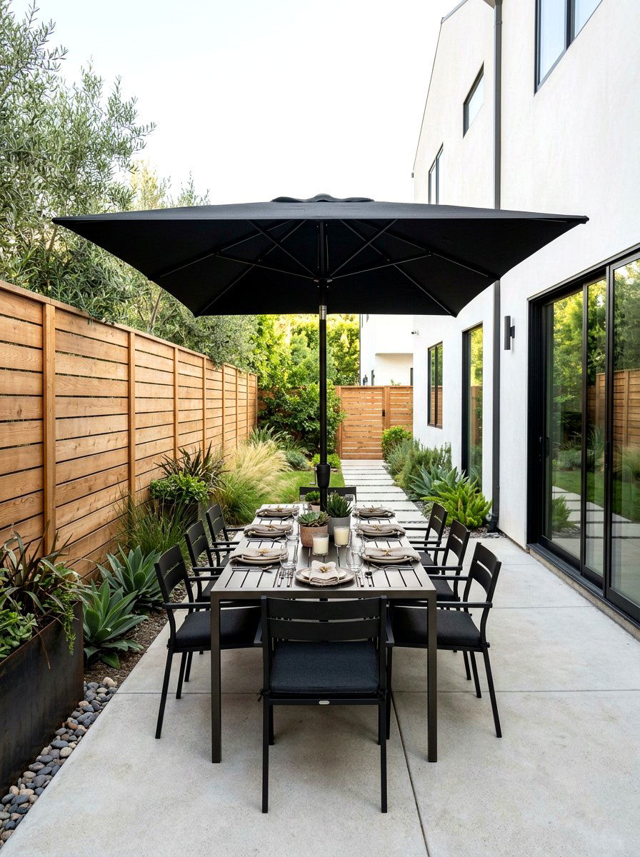Rectangular Outdoor Umbrella - 30 patio umbrella ideas