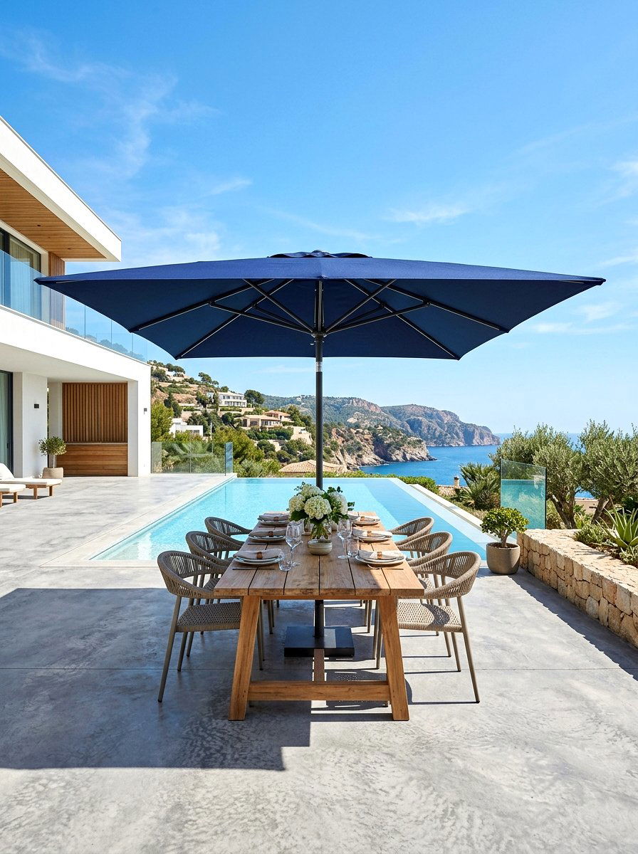 Rectangular Pool Umbrella - 30 pool umbrella ideas