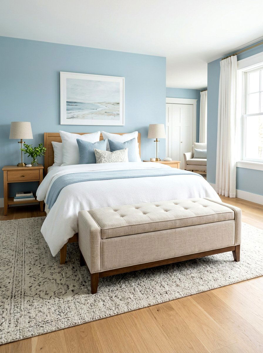 Rectangular Upholstered Storage Bench - 30 hidden ottoman storage ideas