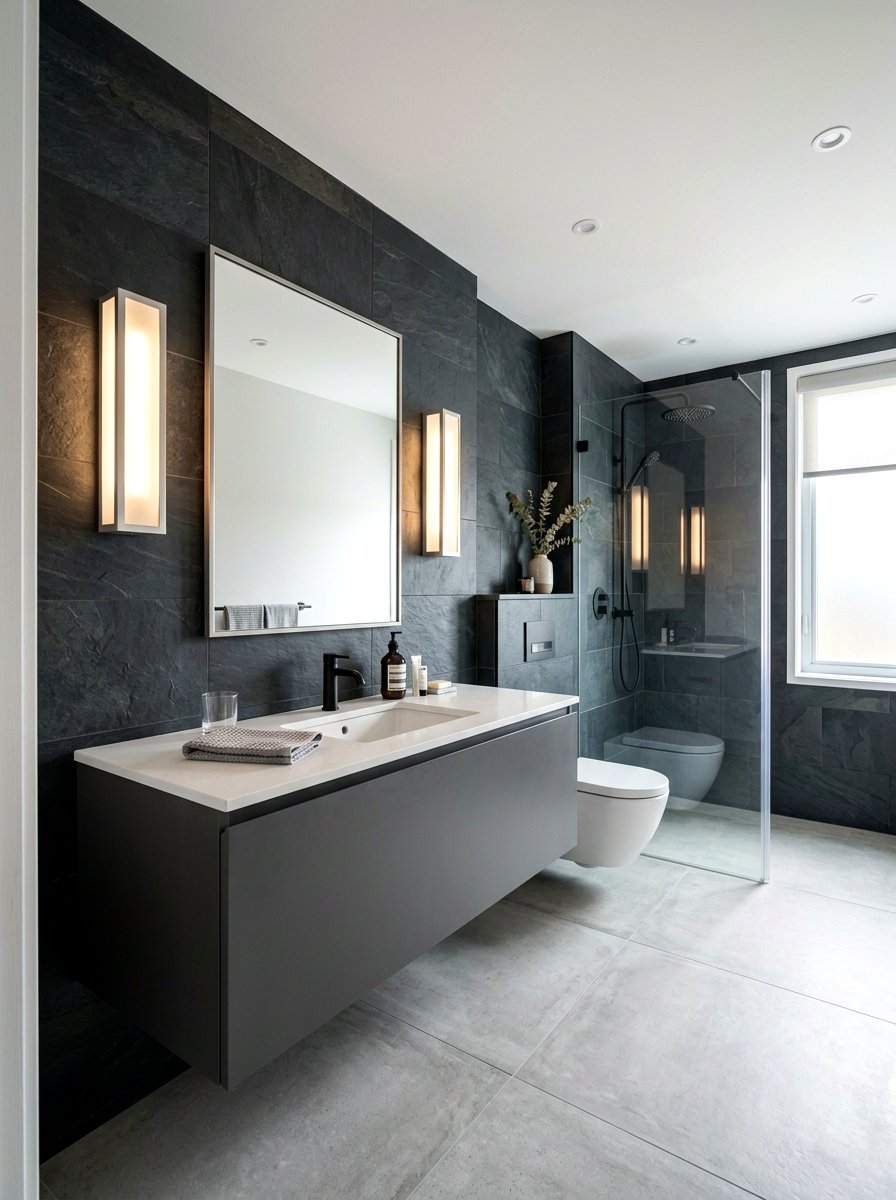 Rectangular Wall Sconce - 30 vanity lighting ideas
