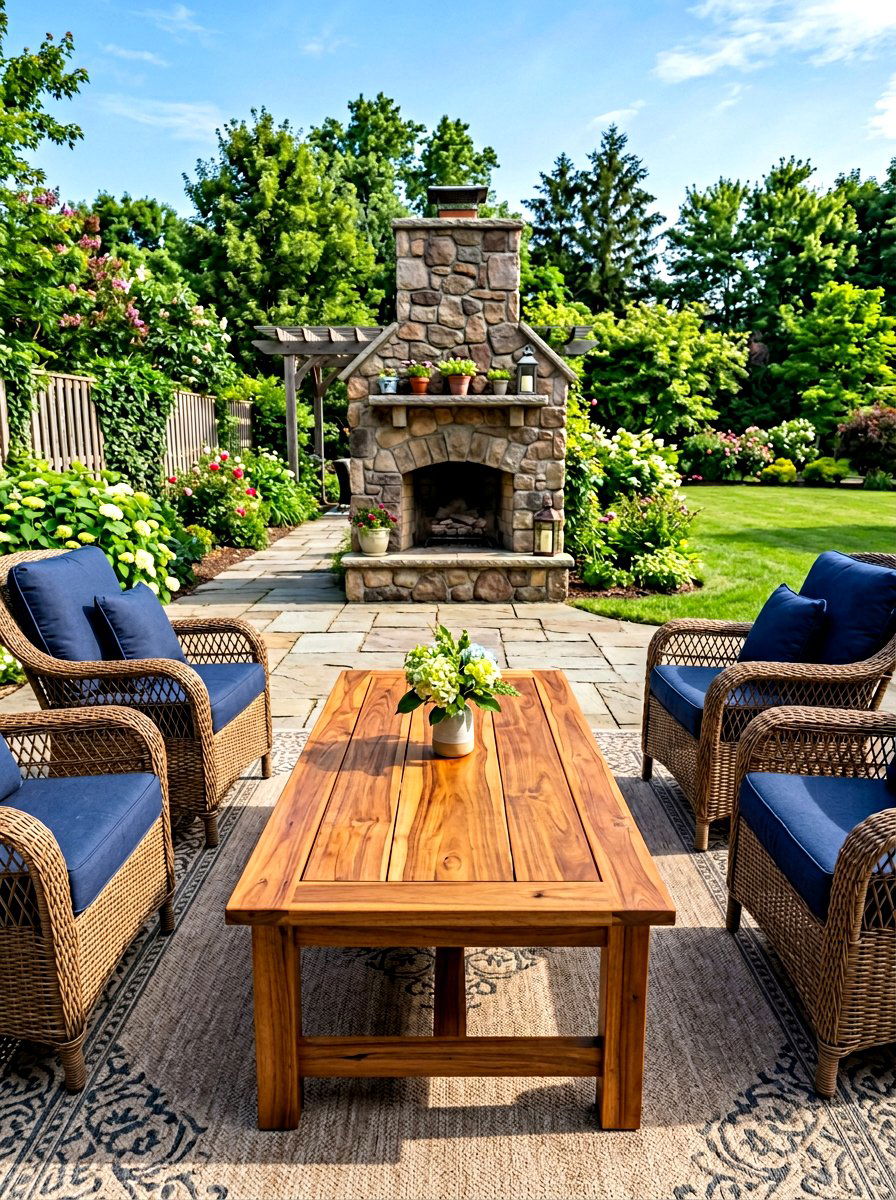 Rectangular Wood Coffee Table - 30 outdoor coffee table ideas