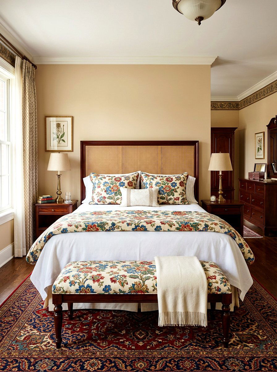 Rectangular cane headboard - 30 cane headboard ideas