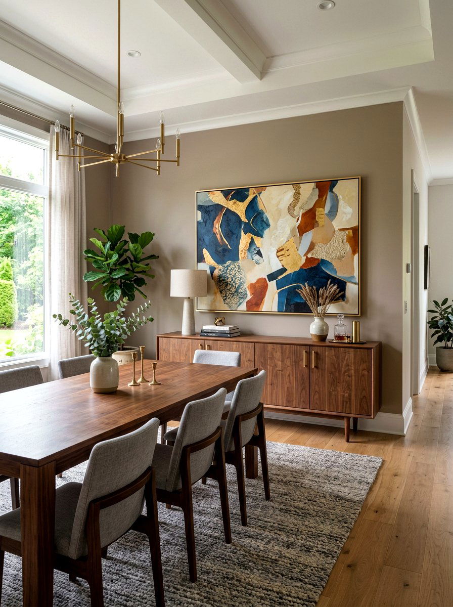 Rectangular dining room sideboard placement - 30 furniture arrangement ideas