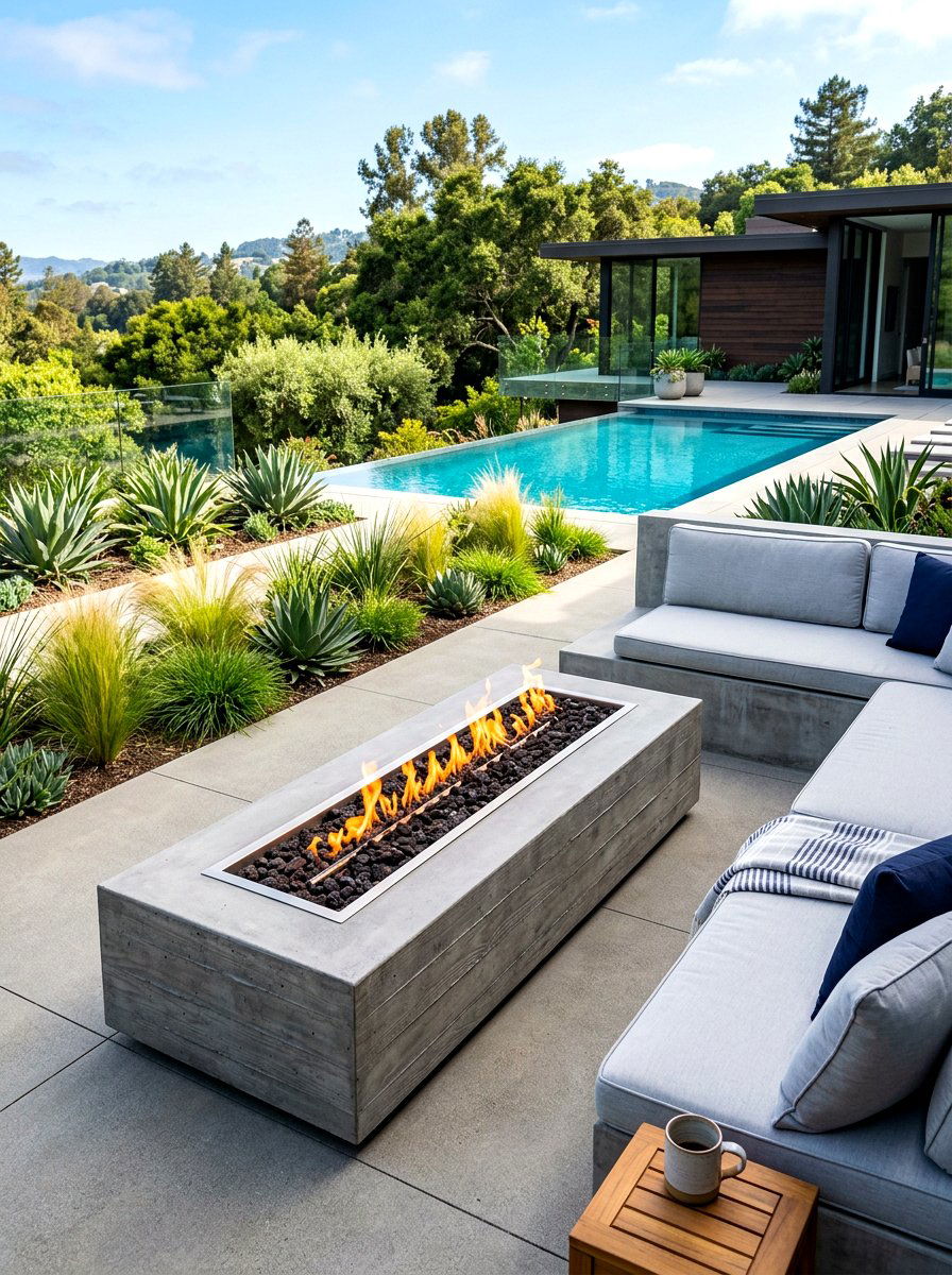 Rectangular fire pit - 30 fire pit ideas