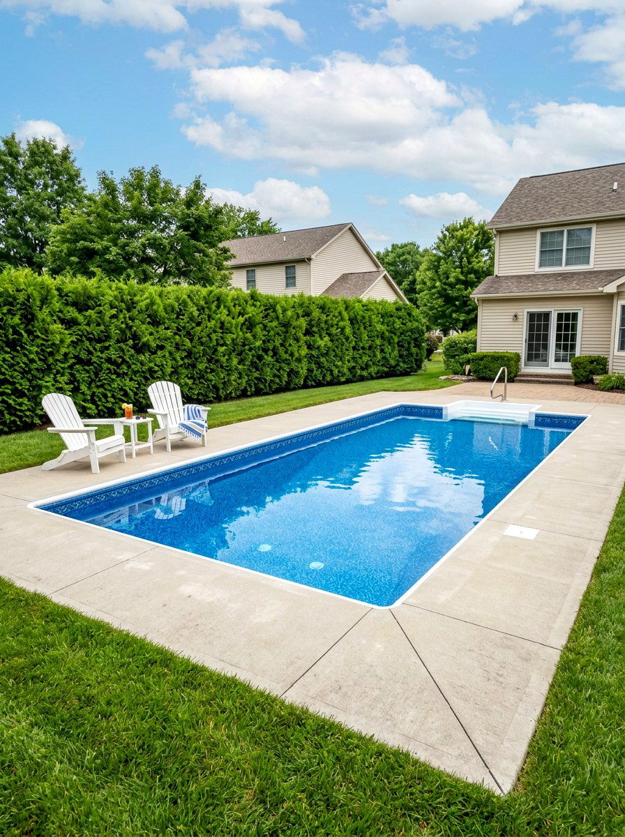 Rectangular vinyl liner pool - 30 budget pool ideas