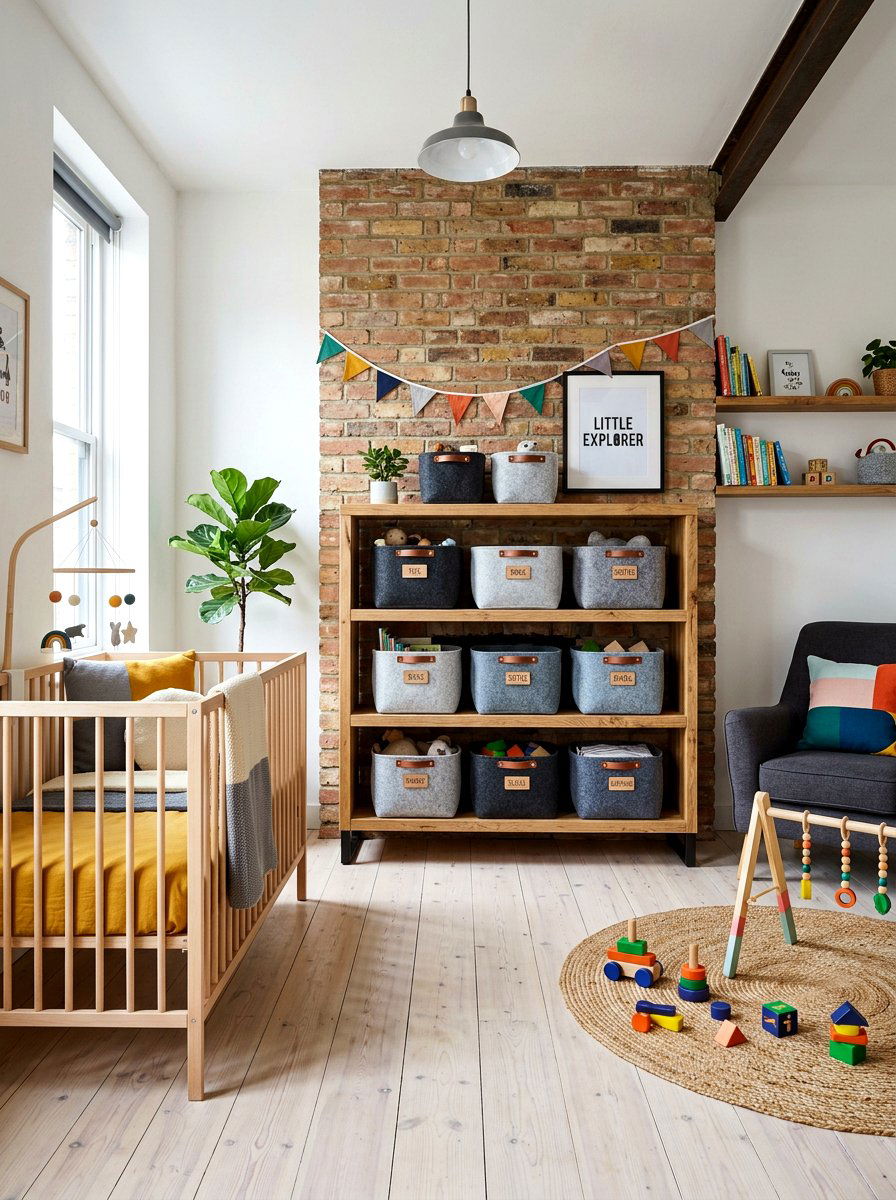 Recycled Felt Baskets - 30 sustainable nursery ideas