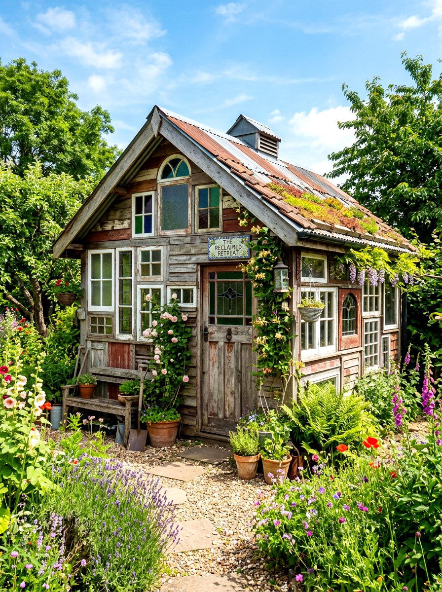 Recycled Material Eco Shed - 30 modern garden shed ideas