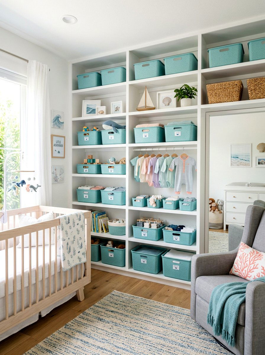 Recycled Ocean Plastic Storage - 30 sustainable nursery ideas