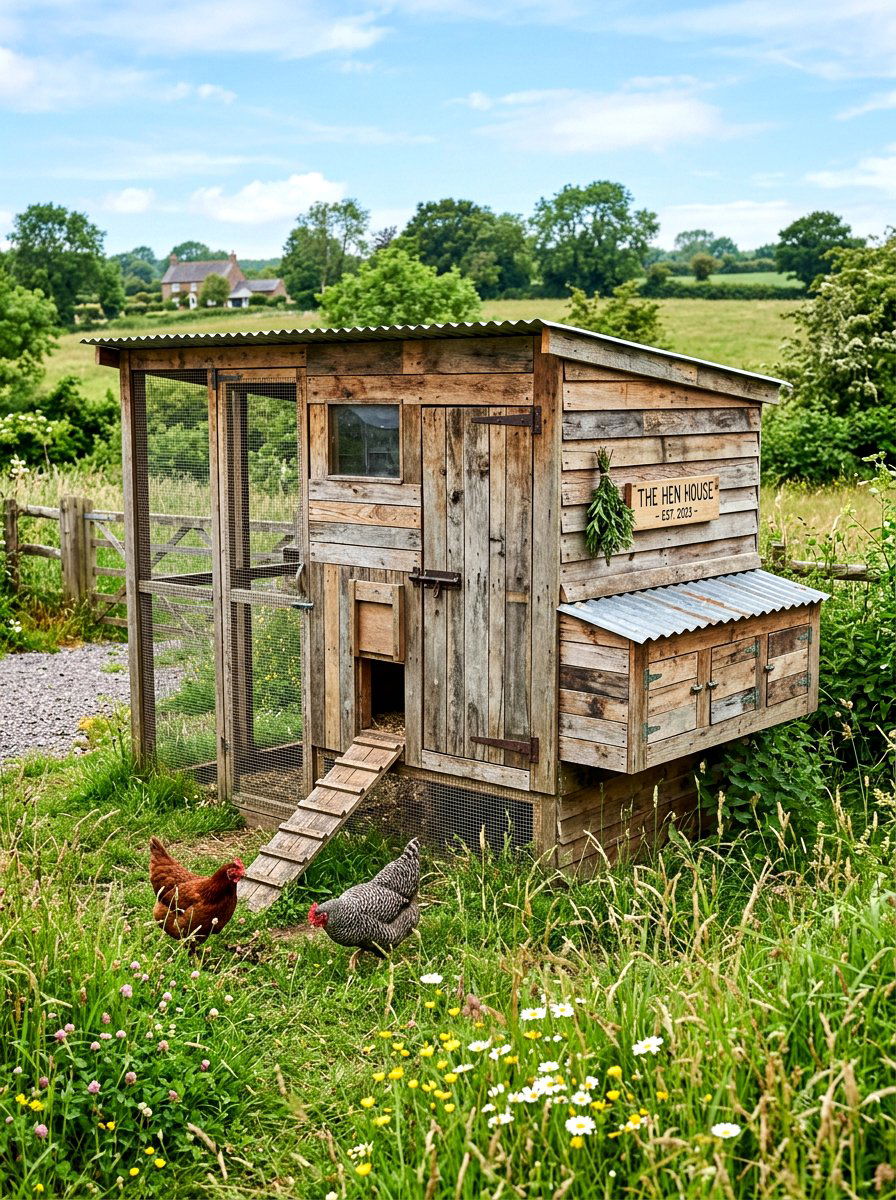 Recycled Pallet Chicken Coop - 30 chicken coop ideas