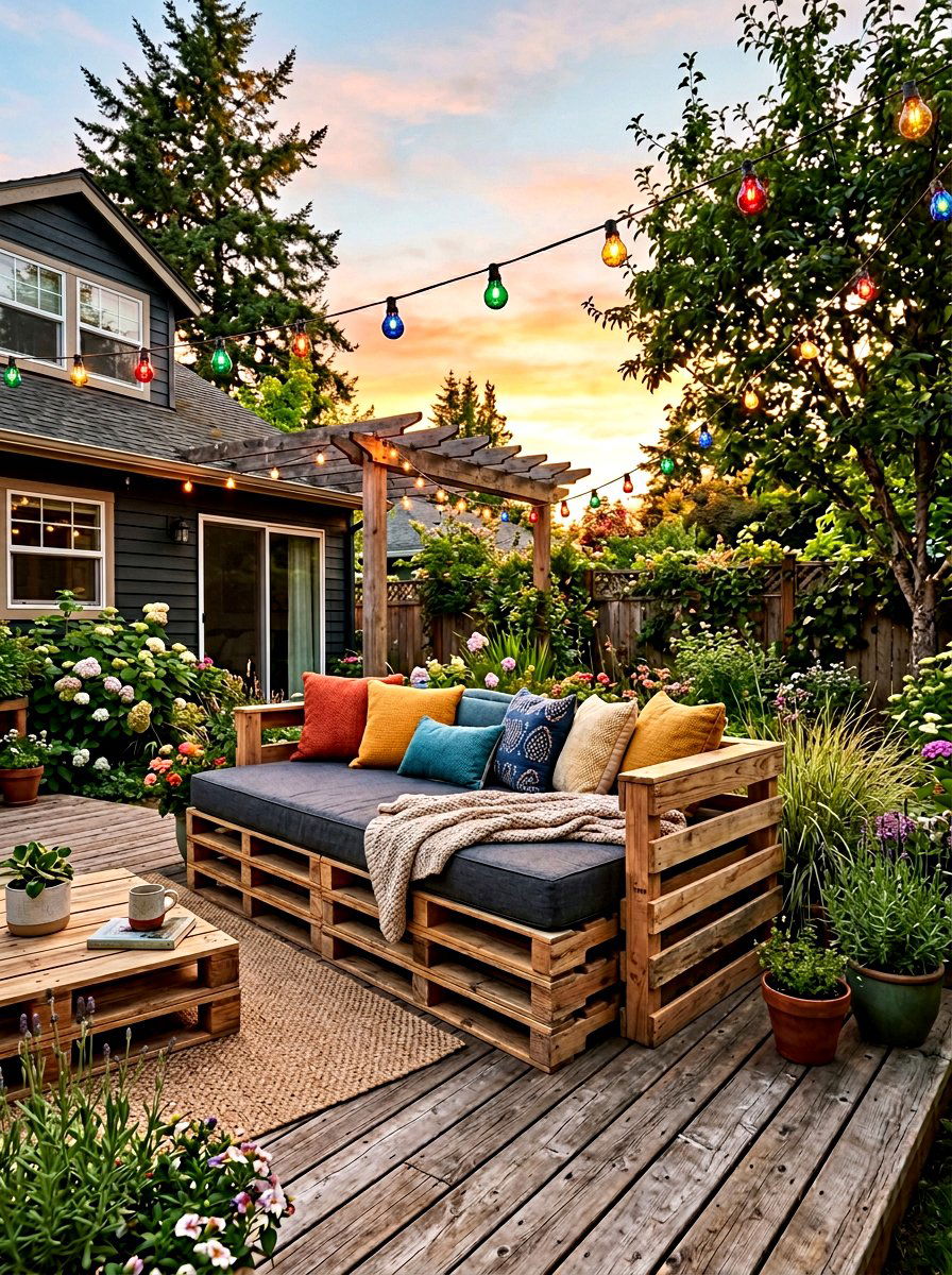 Recycled Pallet Daybed - 30 porch daybed ideas