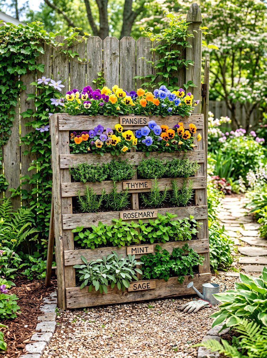 Recycled Pallet Garden Planter - 30 elevated garden bed ideas
