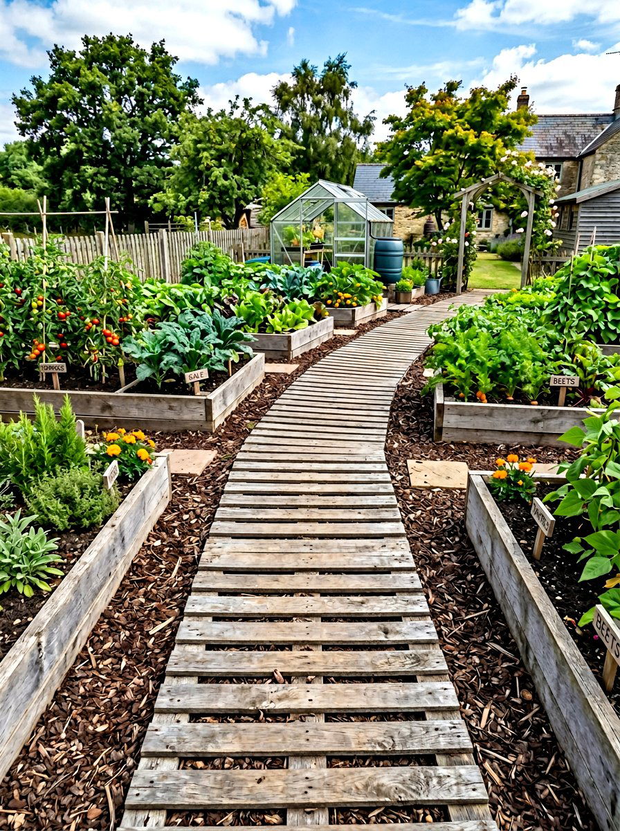 Recycled Pallet Path - 30 backyard walkway ideas