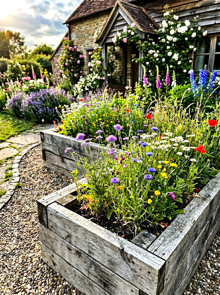 Recycled Pallet Raised Flower Bed - 30 raised flower bed ideas