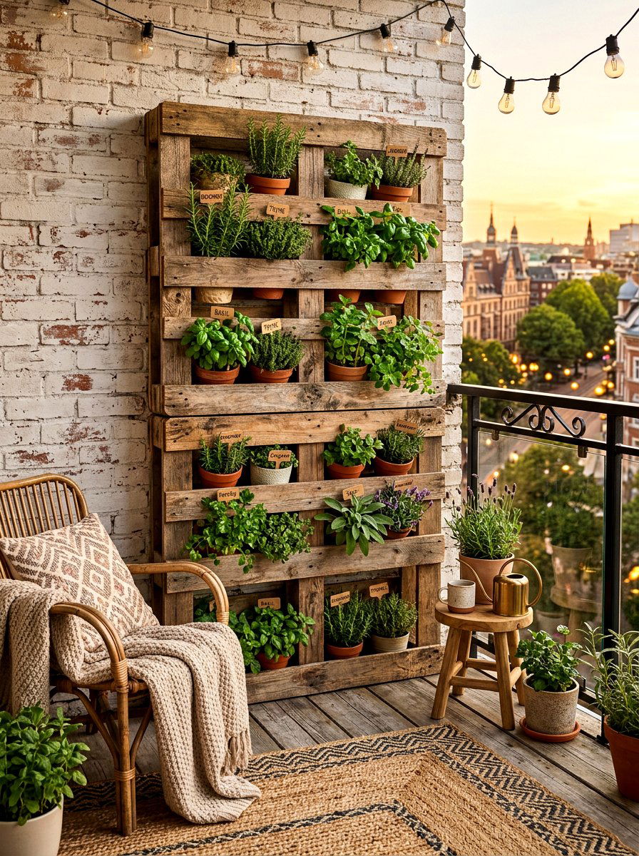 Recycled Pallet Trellis - 30 herb garden trellis ideas