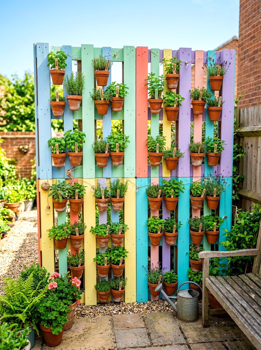 Recycled Pallet Wall - 30 garden wall ideas