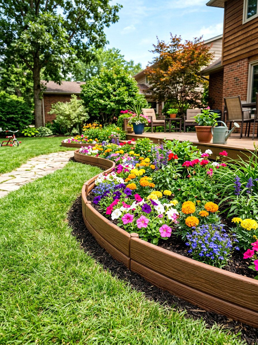 Recycled Plastic Garden Edging - 30 raised bed border ideas