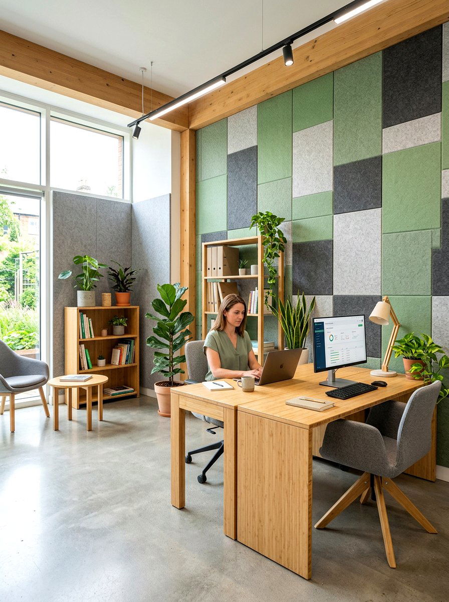 Recycled Polyester Panels - 30 acoustic office decor ideas