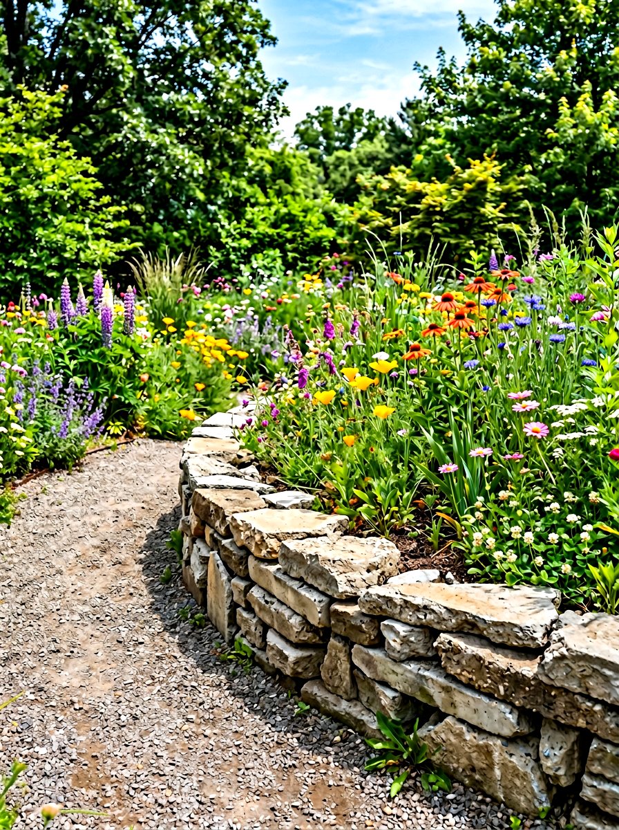 Recycled Urbanite Edge - 30 concrete garden border ideas