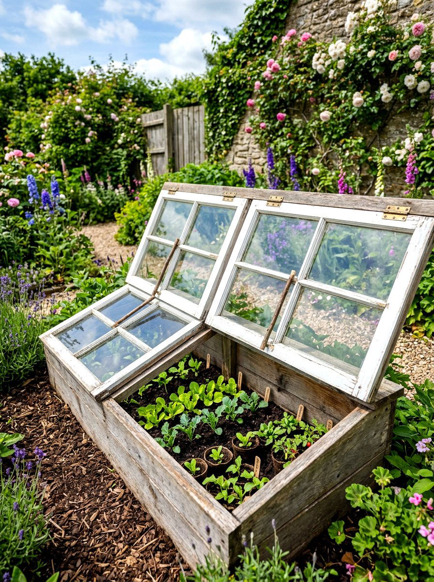 Recycled Window Cold Frame - 30 cold frame garden ideas