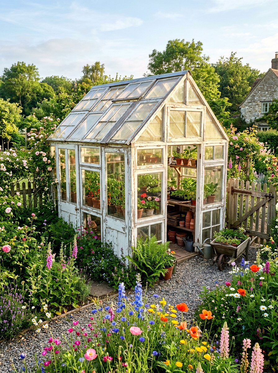 Recycled Window Greenhouse - 30 small greenhouse ideas