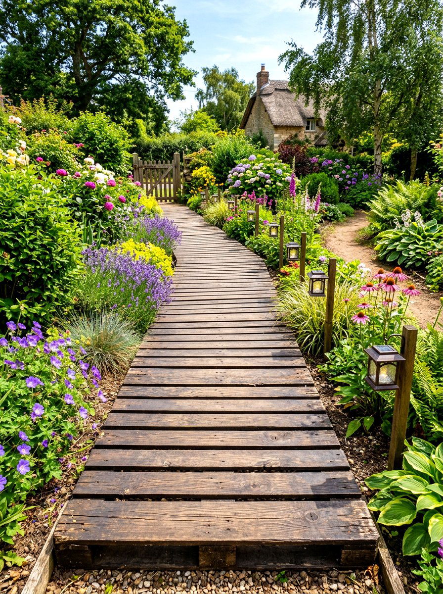 Recycled Wood Pallet Walkway - 30 walkway landscaping ideas