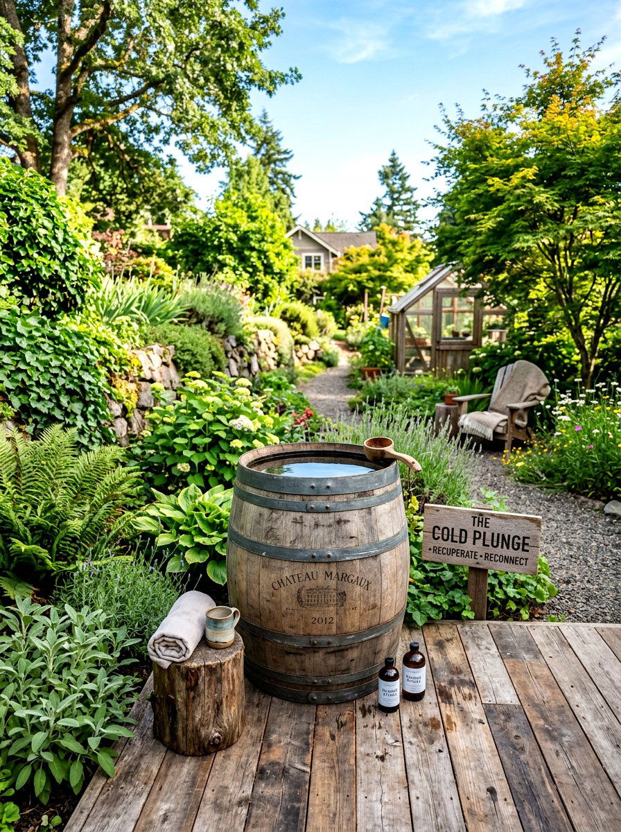 Recycled material cold plunge - 30 cold plunge backyard retreat ideas