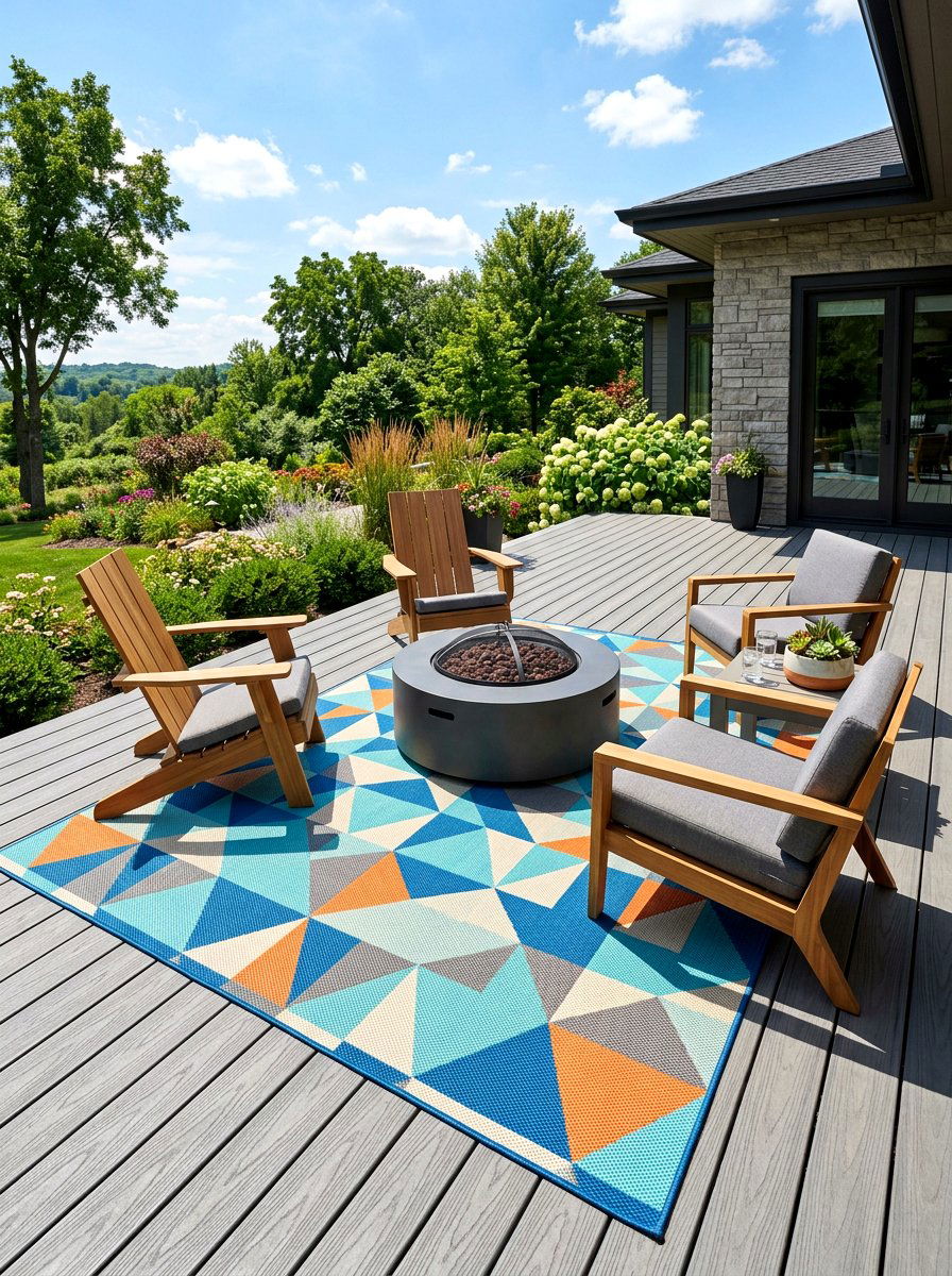 Recycled plastic deck - 30 sustainable home decor ideas