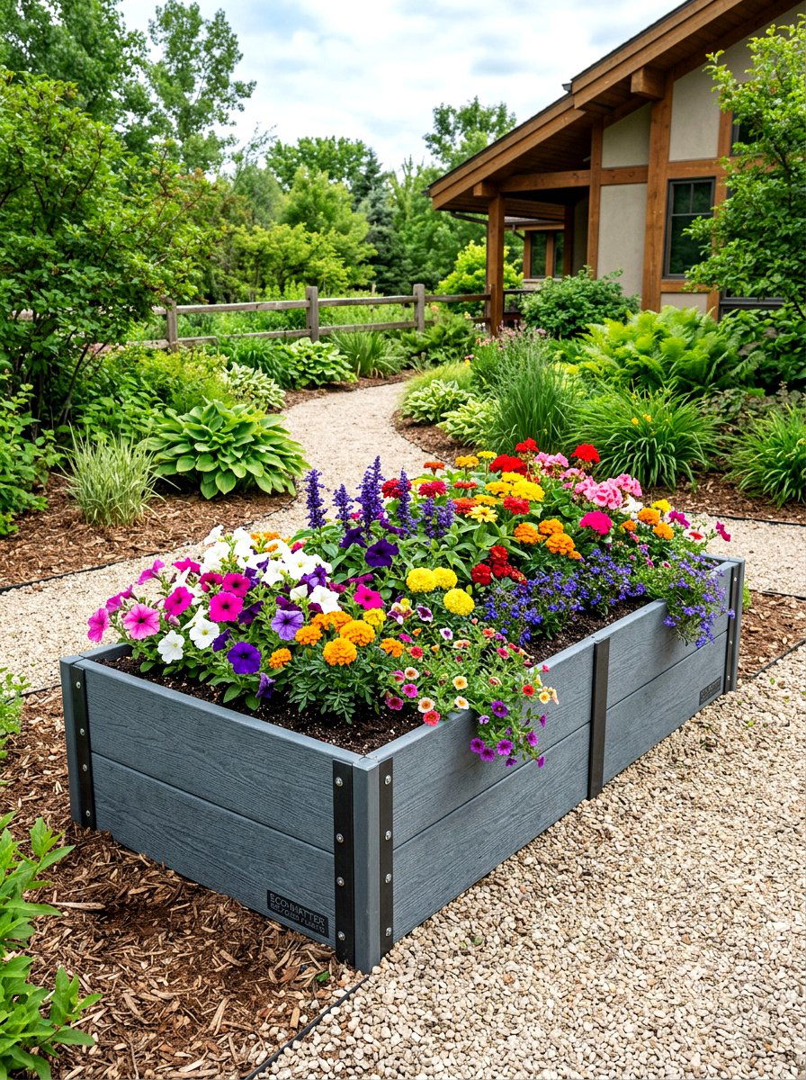 Recycled plastic raised bed - 30 modern raised bed ideas