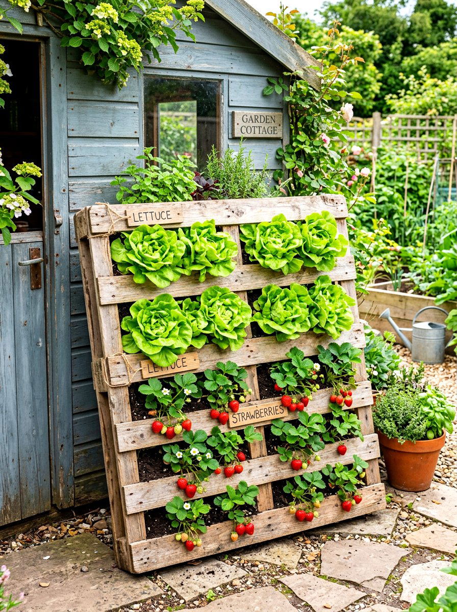 Recycled wood pallet - 30 garden planter ideas