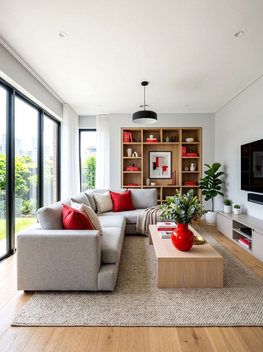 Red Accent Decor - 30 thrifted decor styling ideas