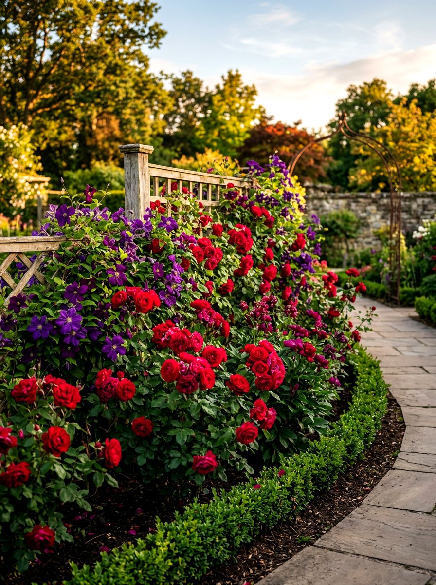 Red And Purple Flower Bed - 30 flower bed color ideas