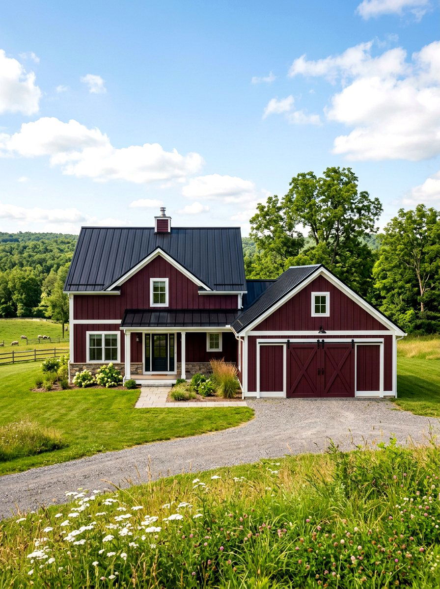 Red Barn Style Siding - 30 board and batten exterior ideas