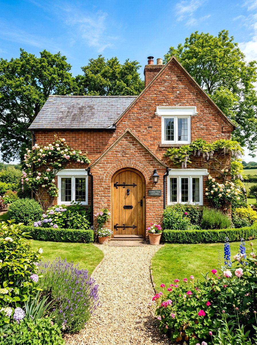 Red Brick Cottage - 30 storybook cottage exterior ideas