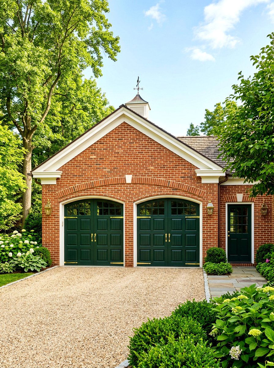 Red Brick Exterior - 30 garage facade ideas