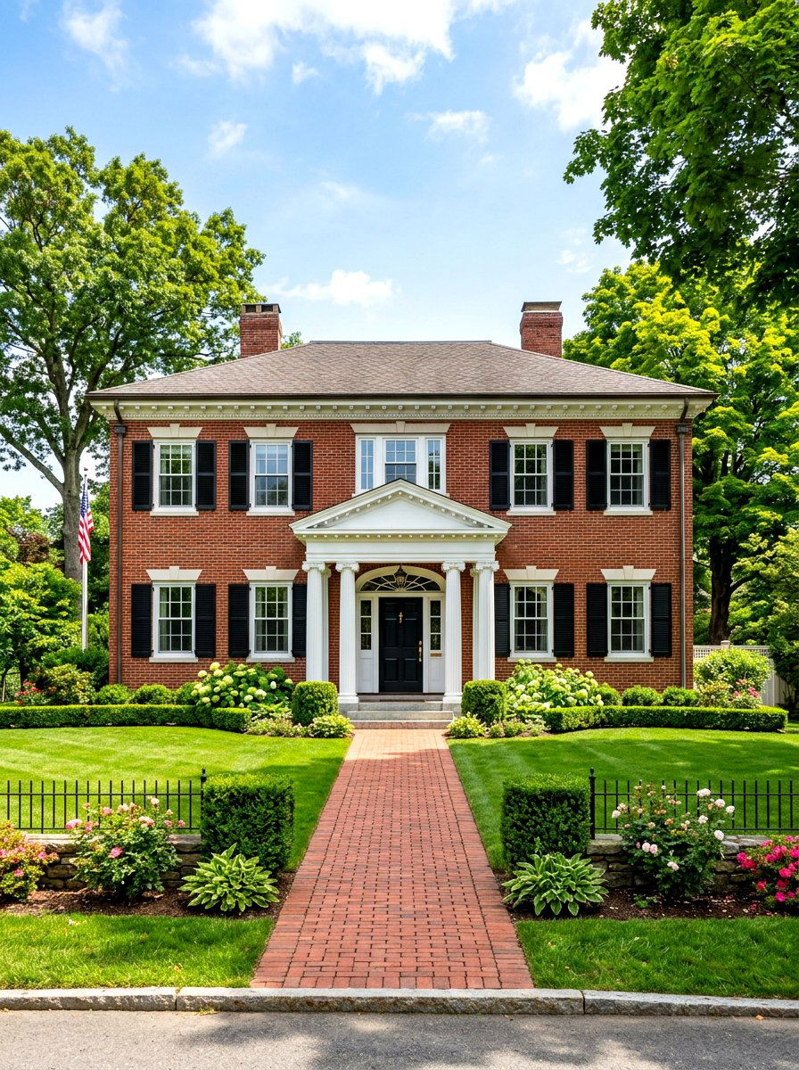 Red Brick Exterior - 30 colonial house exterior ideas